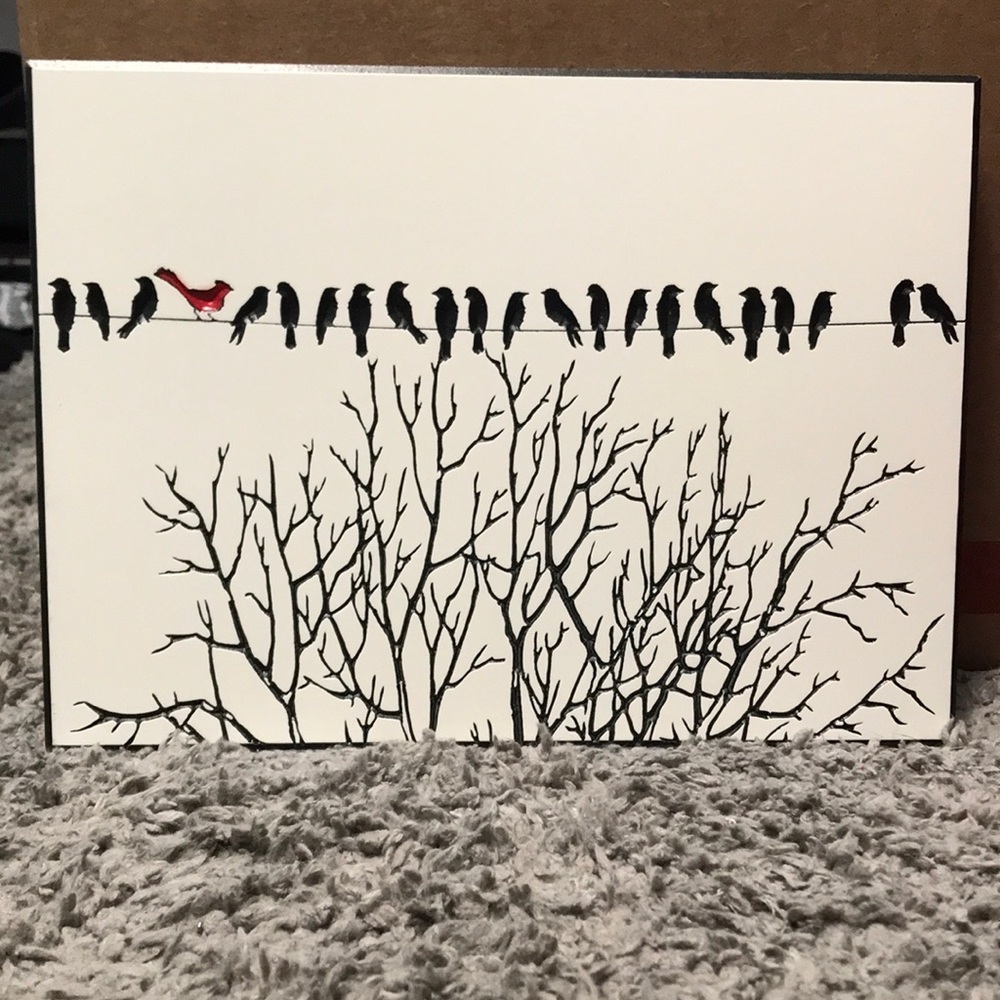 Birds of a Feather - carved